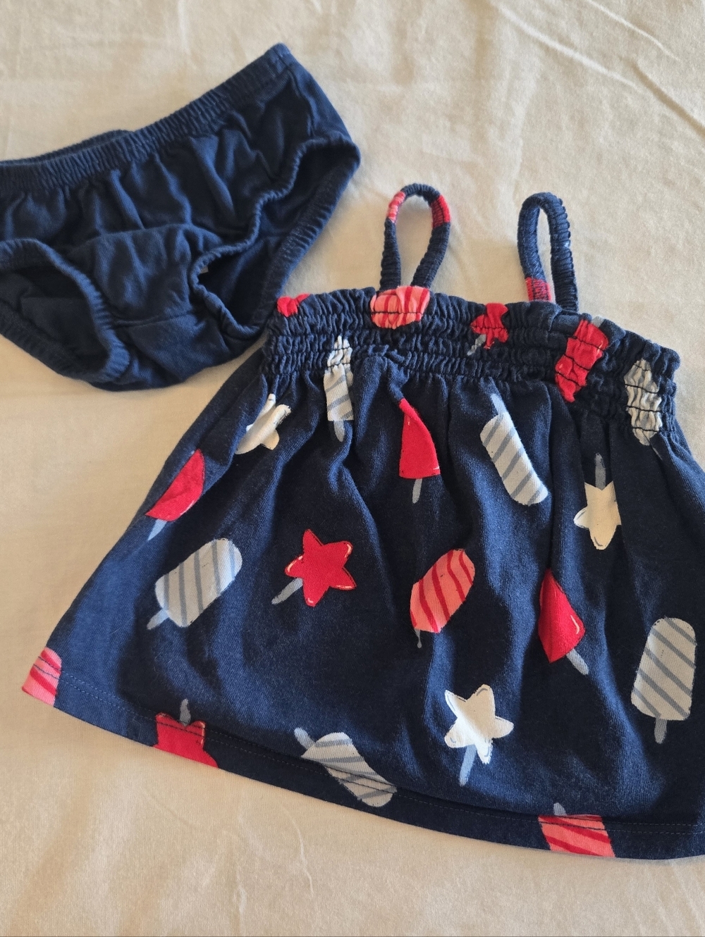 Carter's - Fourth of July Spaghetti Strap Graphic Dress - (0/3M)